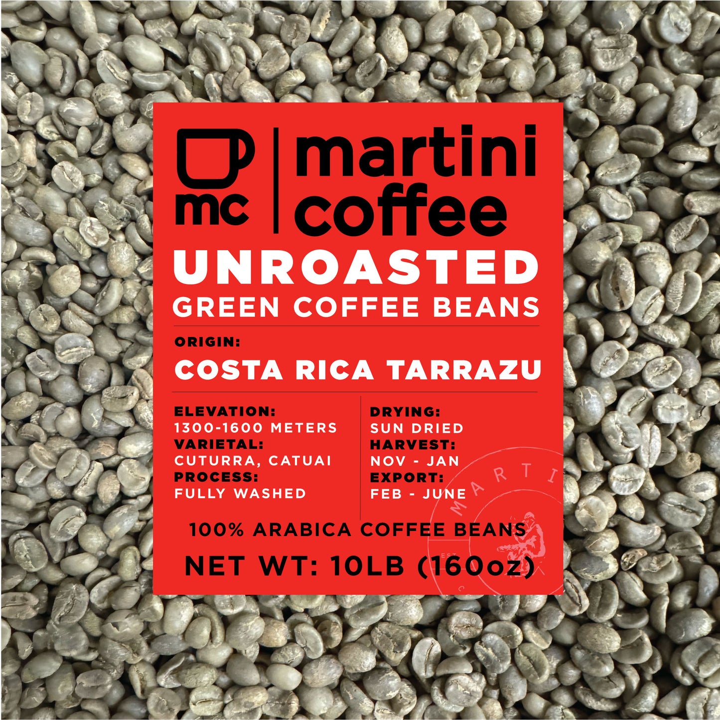 Unroasted Costa Rica Tarrazú