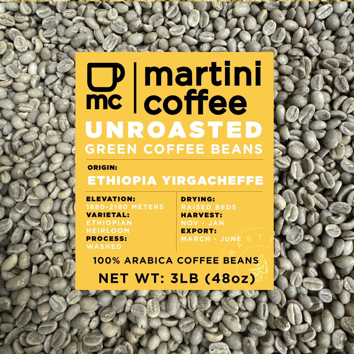 Unroasted Ethiopia Yirgacheffe
